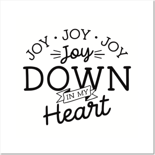 Joy Down in My Heart - christian song design - Kelly Design Company Posters and Art